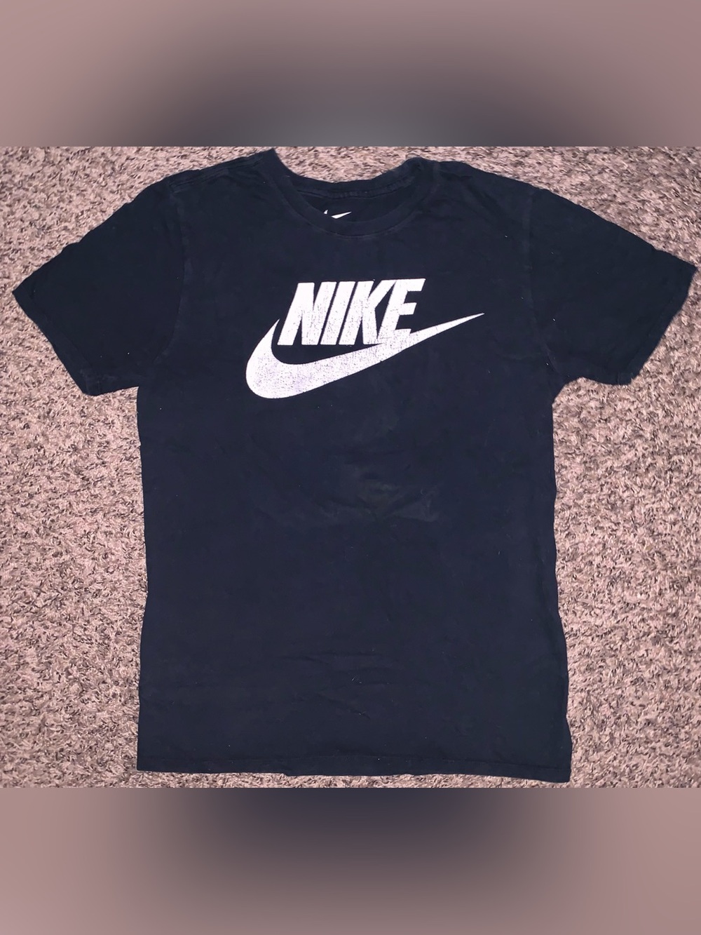 Nike Black T-Shirt with White Swoosh